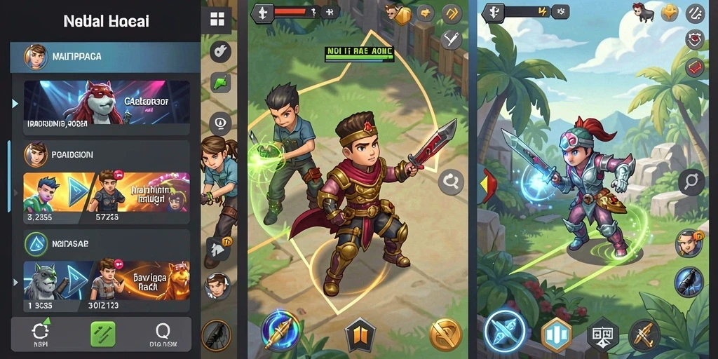 Screenshot menampilkan karakter utama dalam aksi pertarungan.
