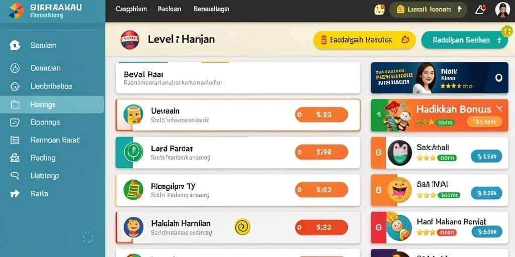 Tampilan awal game yang menarik dan sederhana.