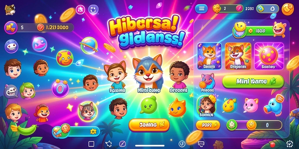 Tampilan awal game dengan karakter menawan.